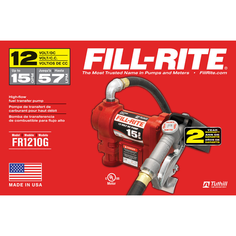 Fill-Rite 12V 15GPM Pump Kit