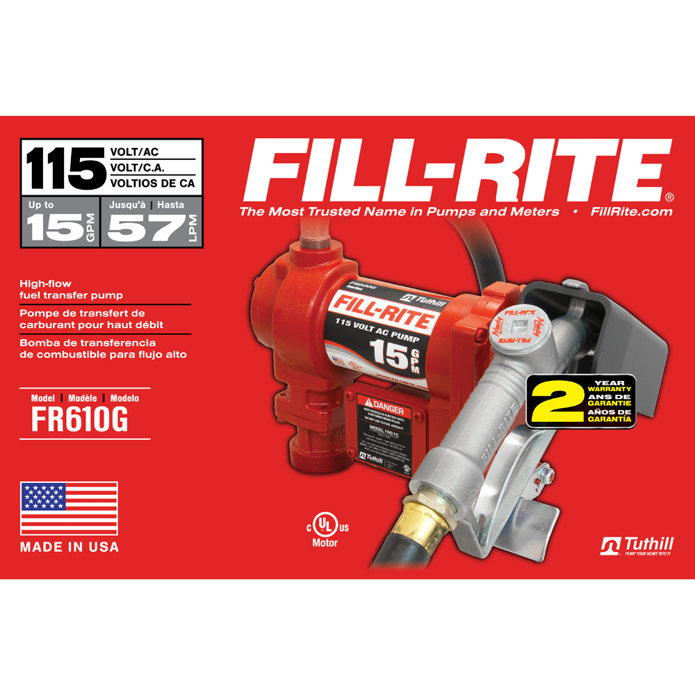 Fill-Rite 115V 15GPM Pump Kit