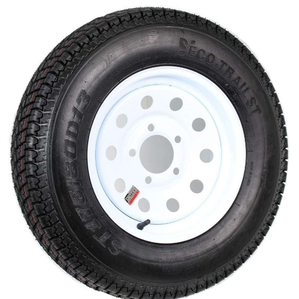 Tire and Wheel LT235-80R16 8-Hole White Mod