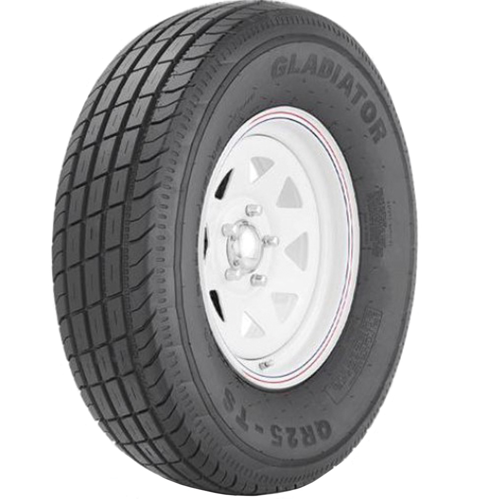 Tire and Wheel 205/75 R15 5on5 White Spoke